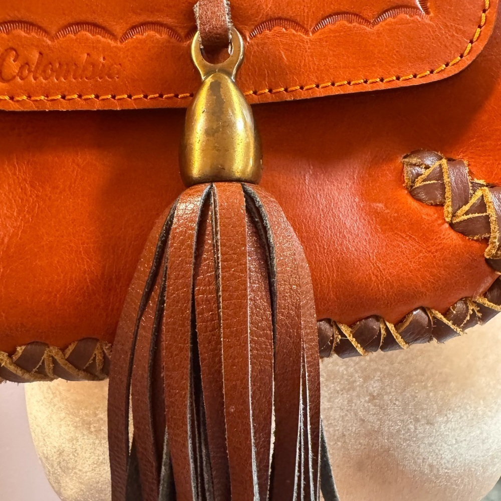 Handmade Brown Leather Cat Design Crossbody Bag - Picture 3 of 9
